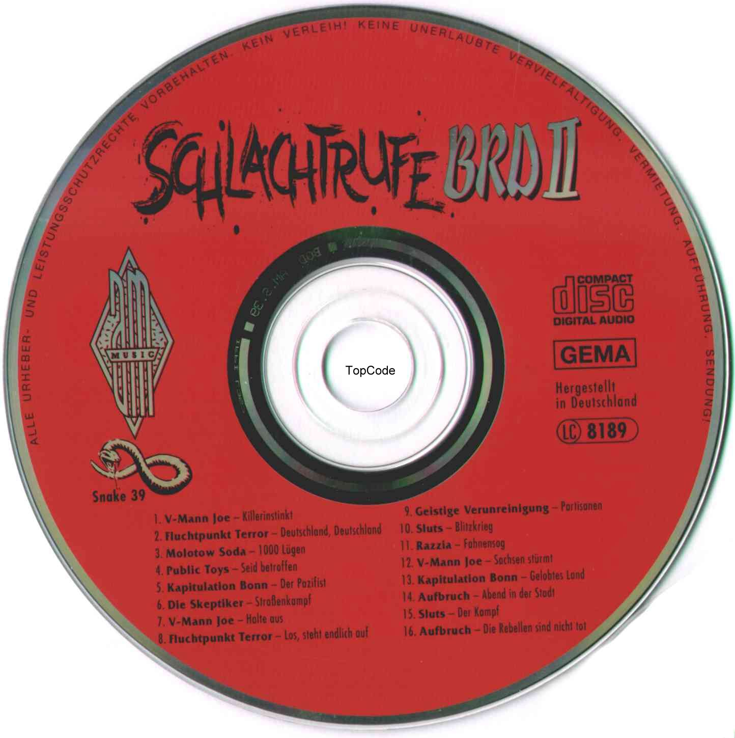 Schlachtrufe BRD II CD